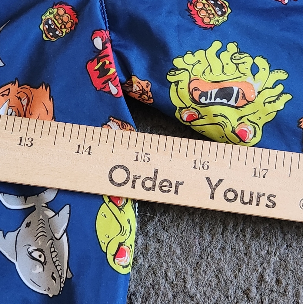 SKECHERS Kids Rain Jacket Size 7 Blue Monsters Hood Outerwear Full Zip - Picture 11 of 13